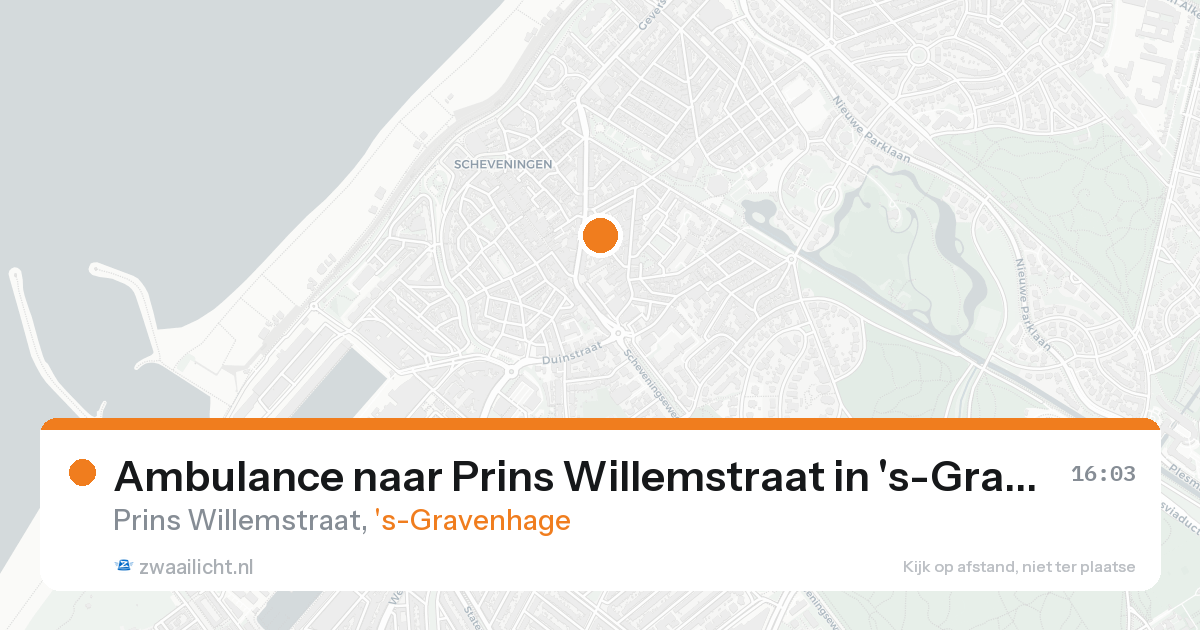 Ambulance naar Prins Willemstraat in 's-Gravenhage — 25 aug 2026