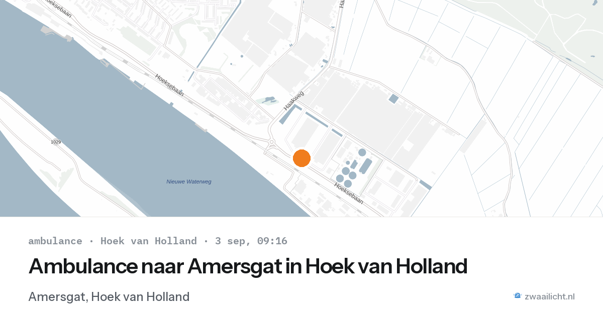Ambulance naar Amersgat in Hoek van Holland — 3 sep 2026