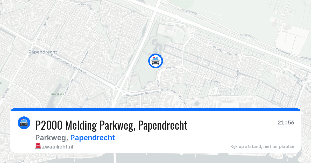 P2000 Melding Parkweg, Papendrecht — 27 jul 2026