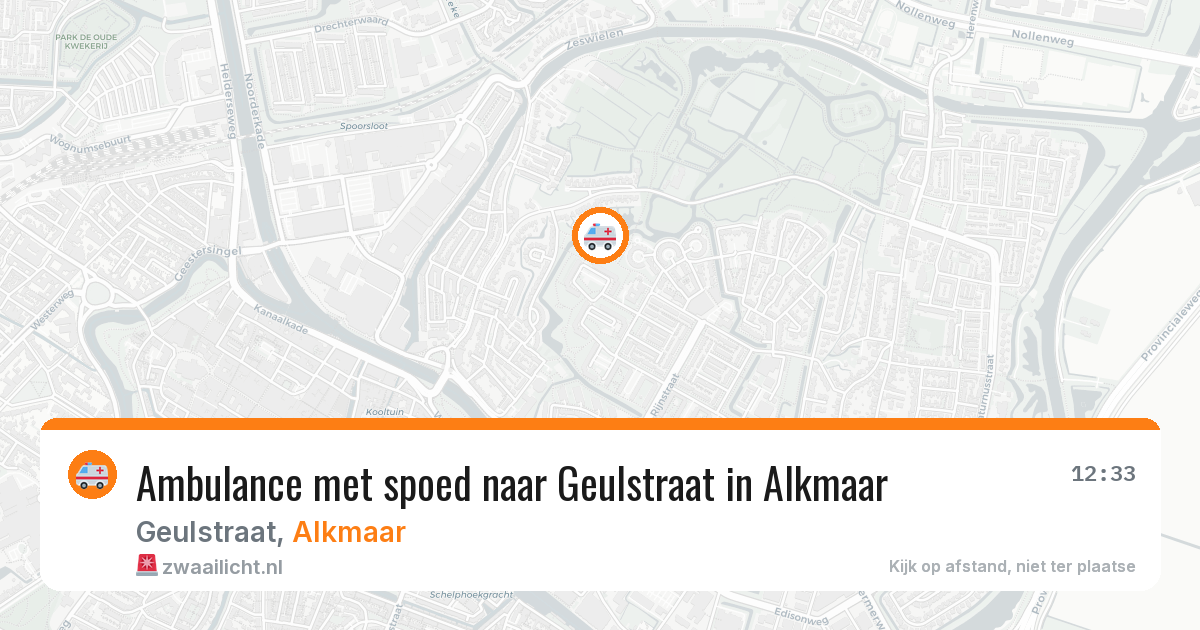 Ambulance met spoed naar Geulstraat in Alkmaar — 27 jun 2026