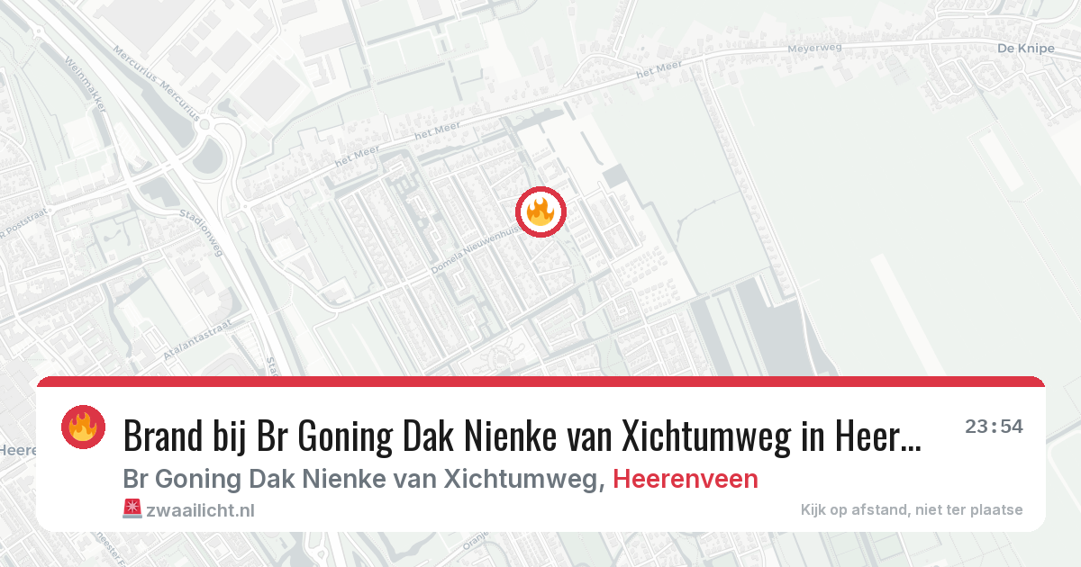 Brand bij Br Goning Dak Nienke van Xichtumweg in Heerenveen — 19 jun 2026