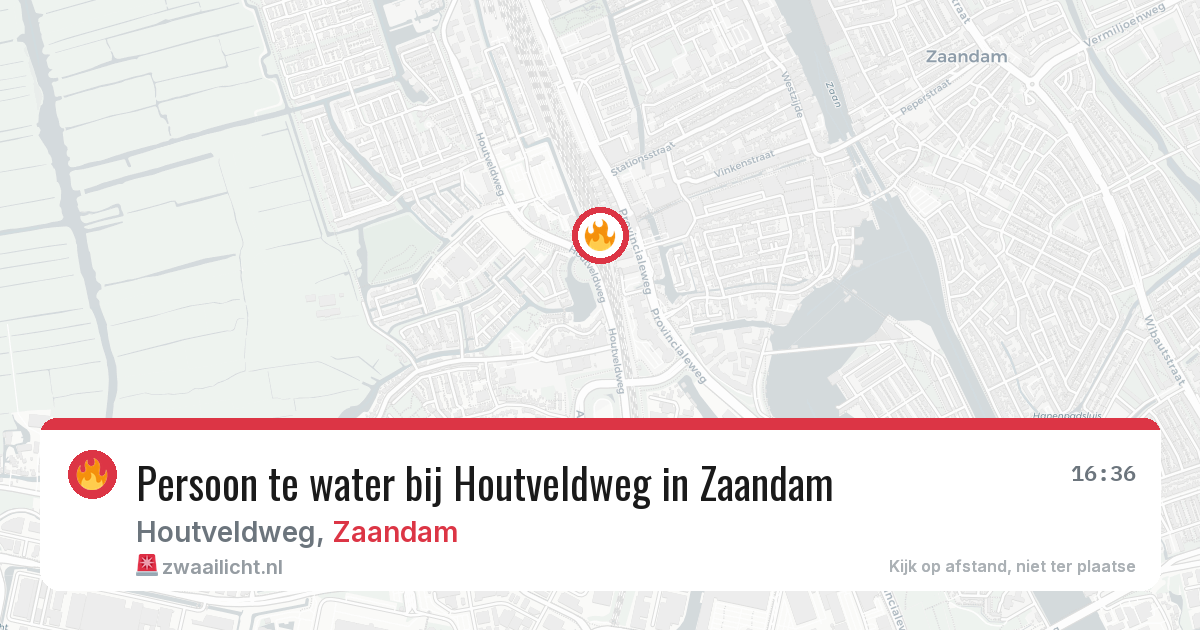 Persoon te water bij Houtveldweg in Zaandam — 5 mei 2026