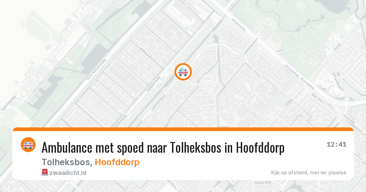 Ambulance met spoed naar Tolheksbos in Hoofddorp — 1 jul 2026