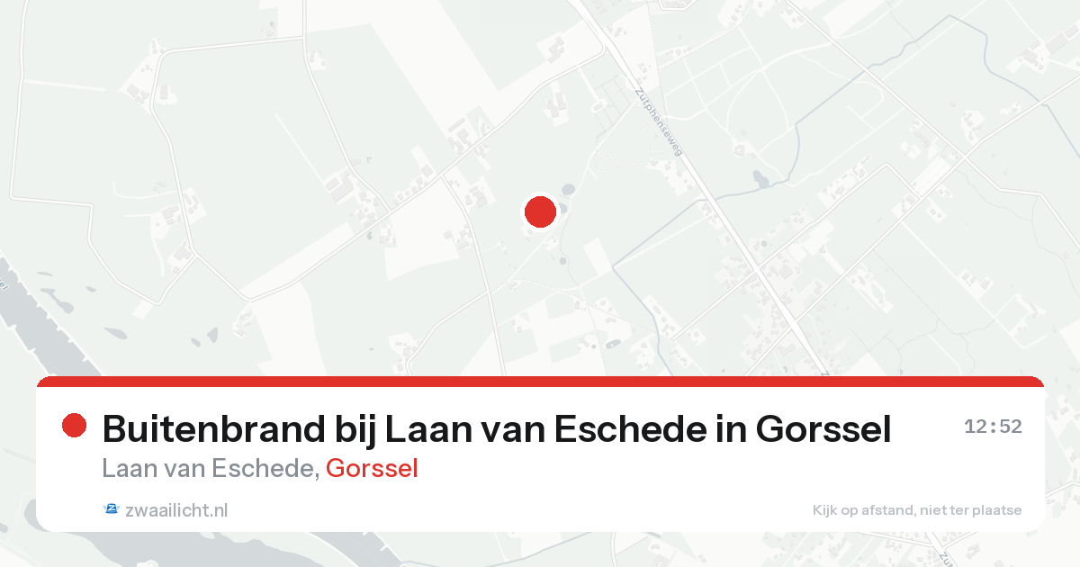 Buitenbrand bij Laan van Eschede in Gorssel — 13 aug 2026