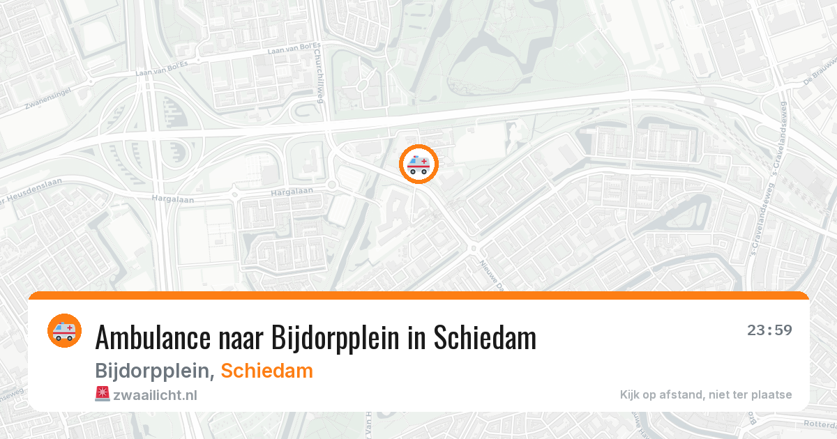 Ambulance naar Bijdorpplein in Schiedam — 29 mei 2026
