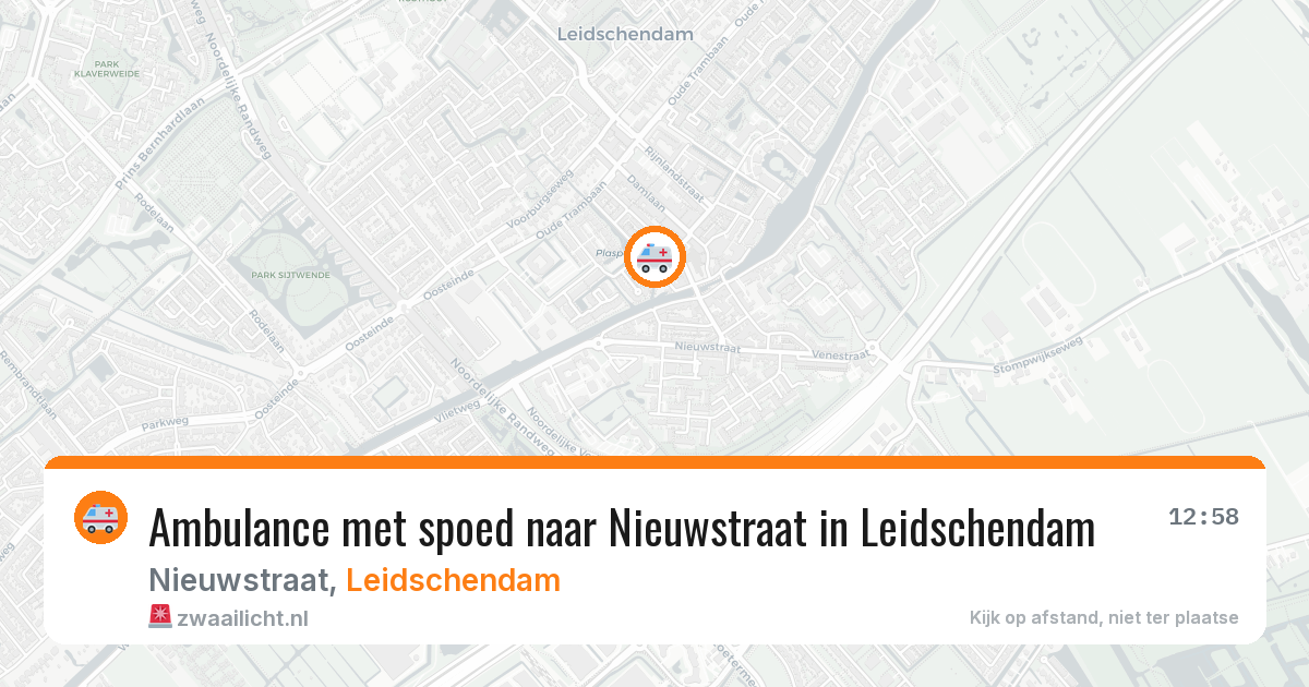 Ambulance met spoed naar Nieuwstraat in Leidschendam — 27 mei 2026