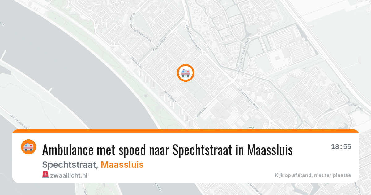 Ambulance met spoed naar Spechtstraat in Maassluis — 29 jan 2026