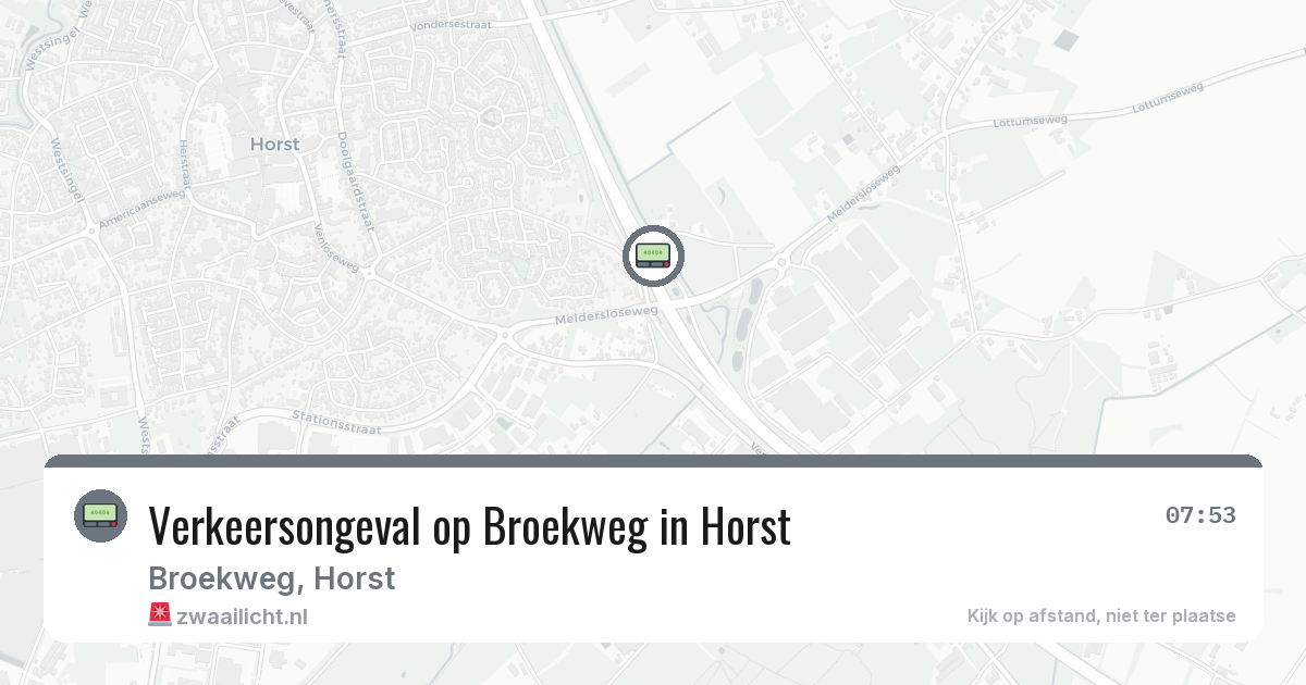 Verkeersongeval op Broekweg in Horst — 9 feb 2026