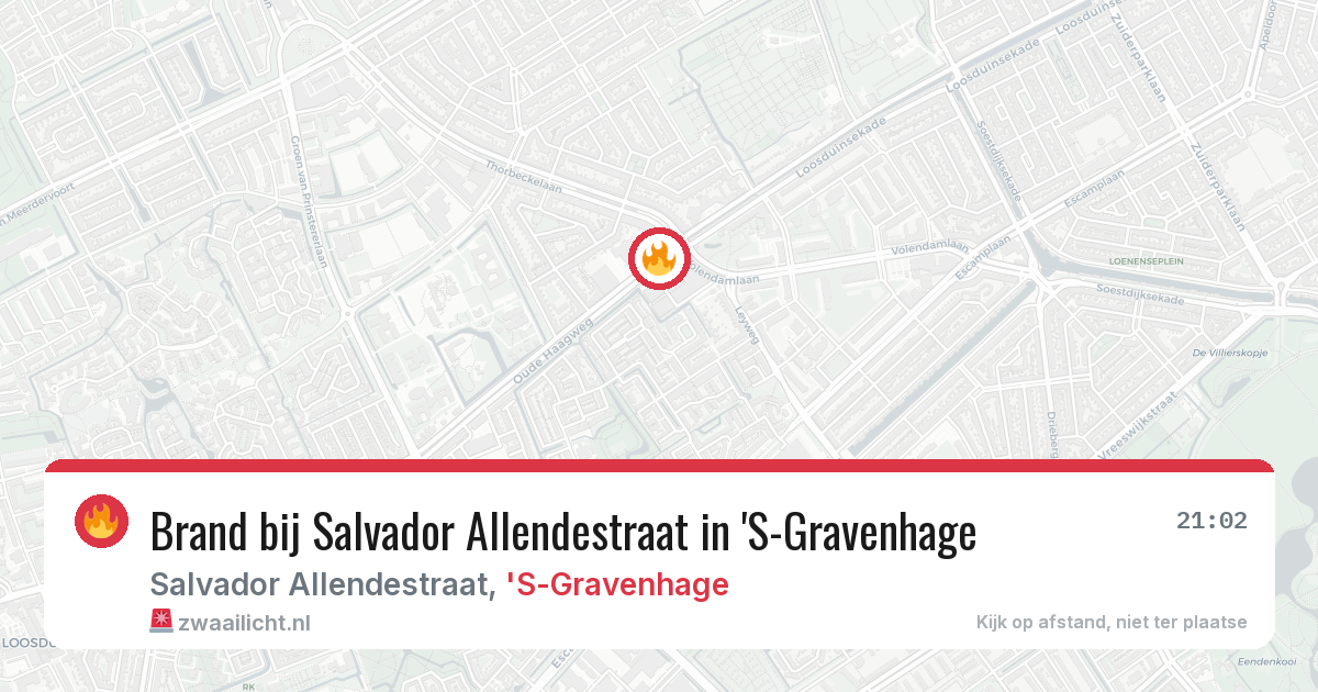 Brand bij Salvador Allendestraat in 'S-Gravenhage — 11 aug 2026