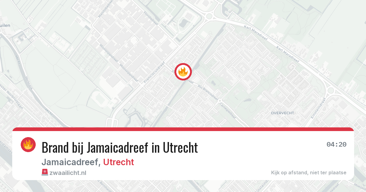 Brand bij Jamaicadreef in Utrecht — 28 mrt 2026
