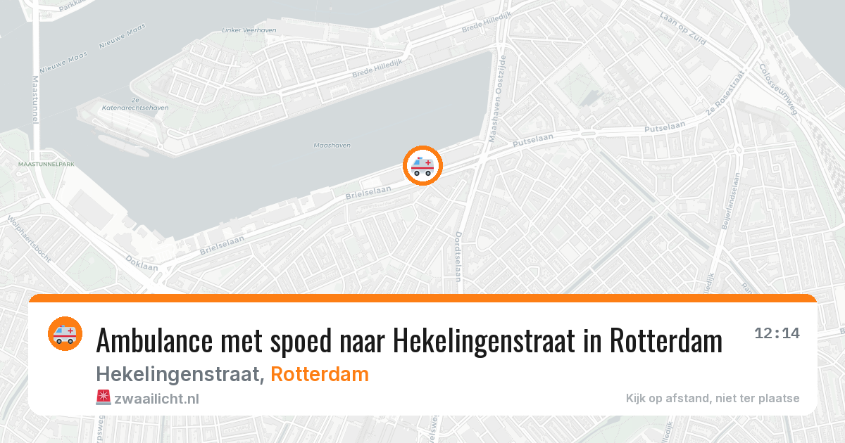 Ambulance met spoed naar Hekelingenstraat in Rotterdam — 6 mei 2026