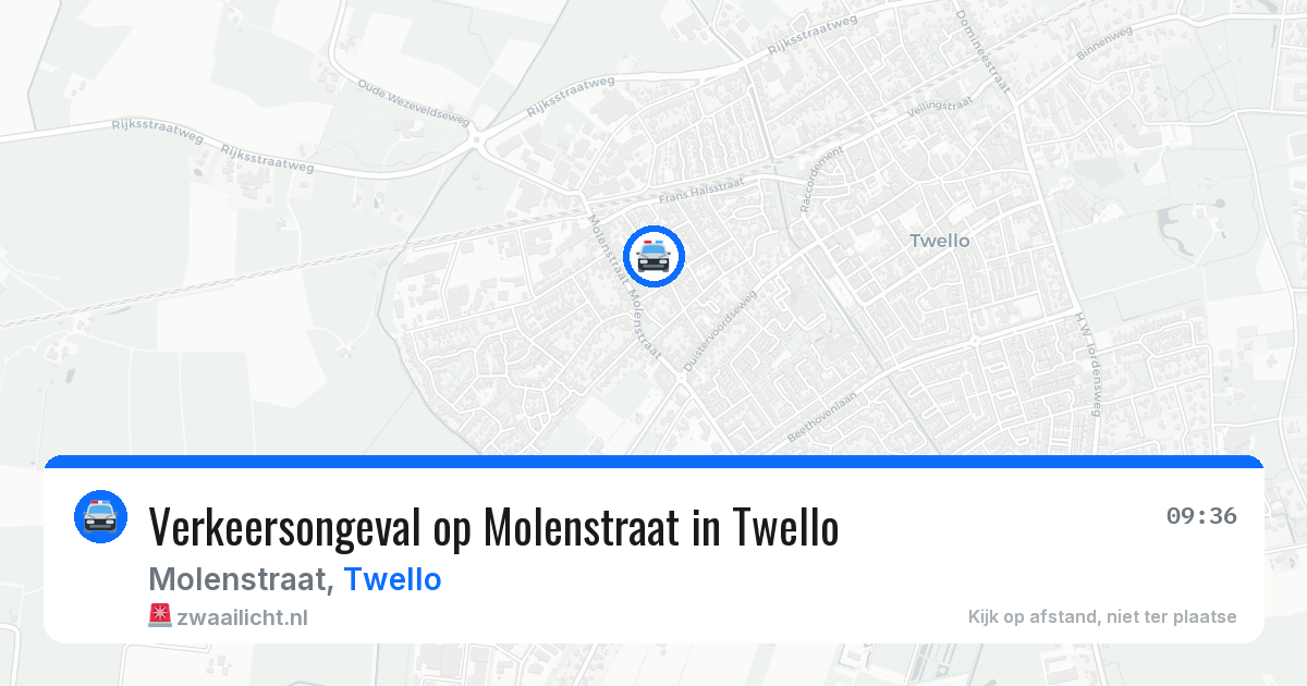 Verkeersongeval op Molenstraat in Twello — 16 jul 2026
