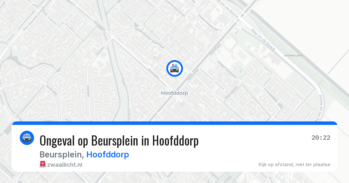 Ongeval op Beursplein in Hoofddorp — 14 aug 2026