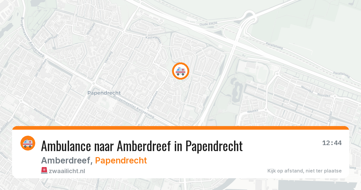 Ambulance naar Amberdreef in Papendrecht — 21 mrt 2026