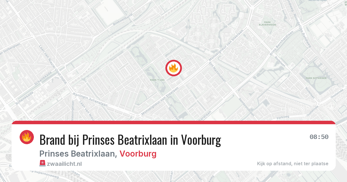 Brand bij Prinses Beatrixlaan in Voorburg — 4 jun 2026