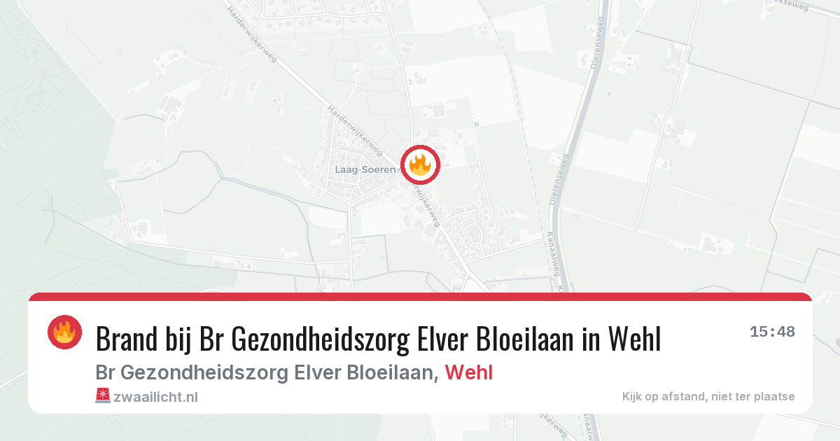 Brand bij Br Gezondheidszorg Elver Bloeilaan in Wehl — 27 mrt 2026