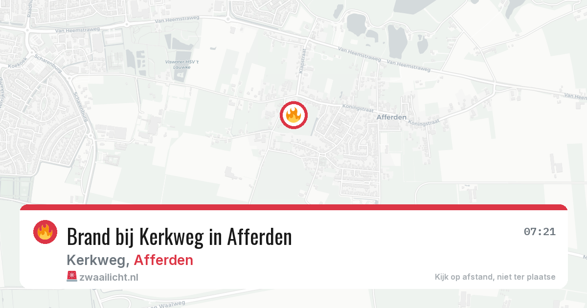 Brand bij Kerkweg in Afferden — 28 jun 2026