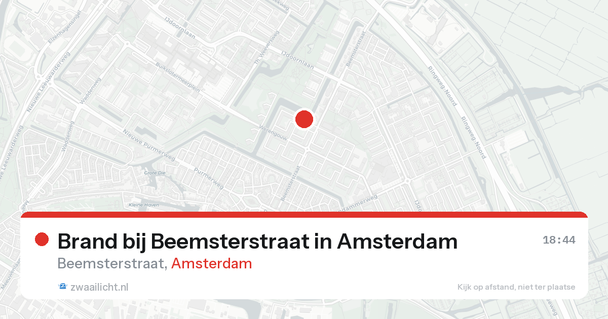 Brand bij Beemsterstraat in Amsterdam — 27 mei 2026