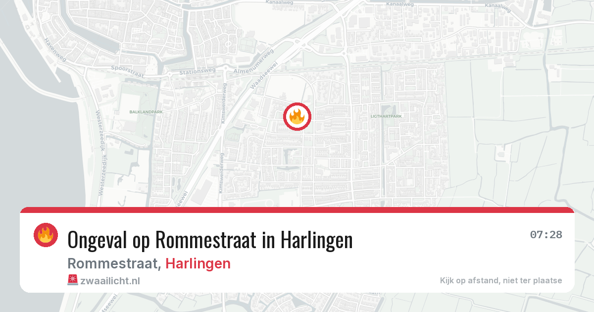 Ongeval op Rommestraat in Harlingen — 23 jun 2026