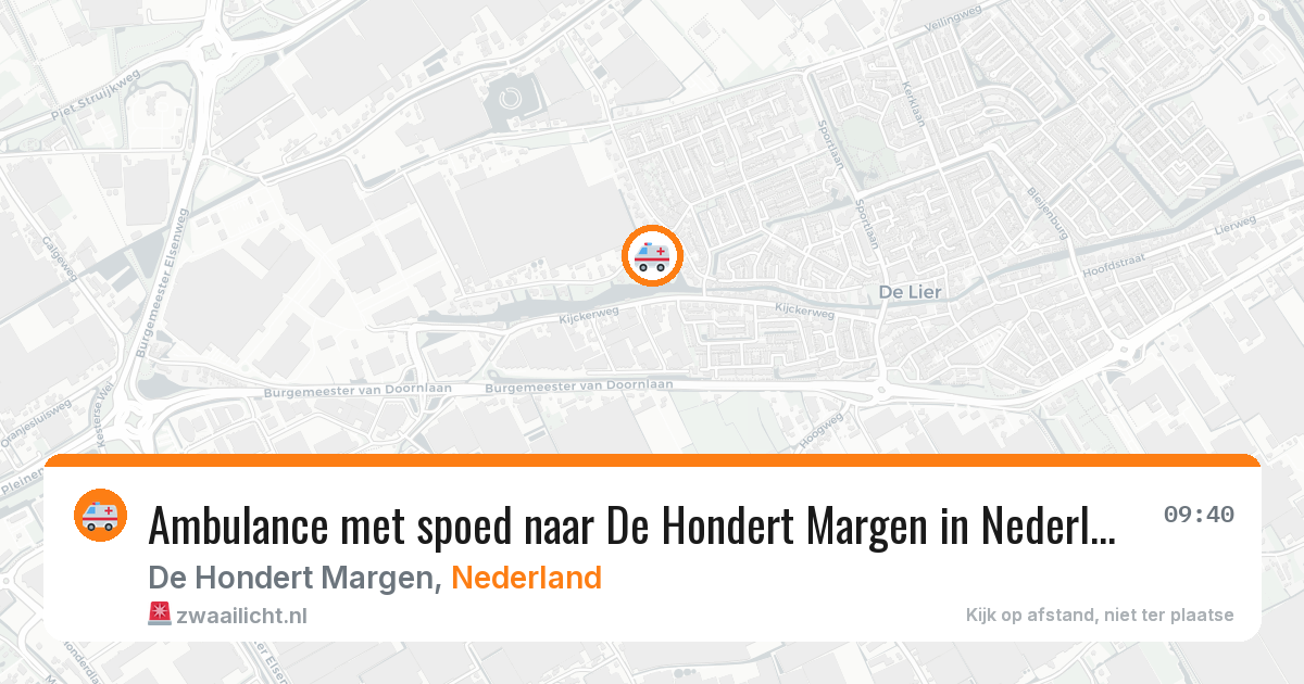 Ambulance met spoed naar De Hondert Margen in Nederland — 26 jun 2026