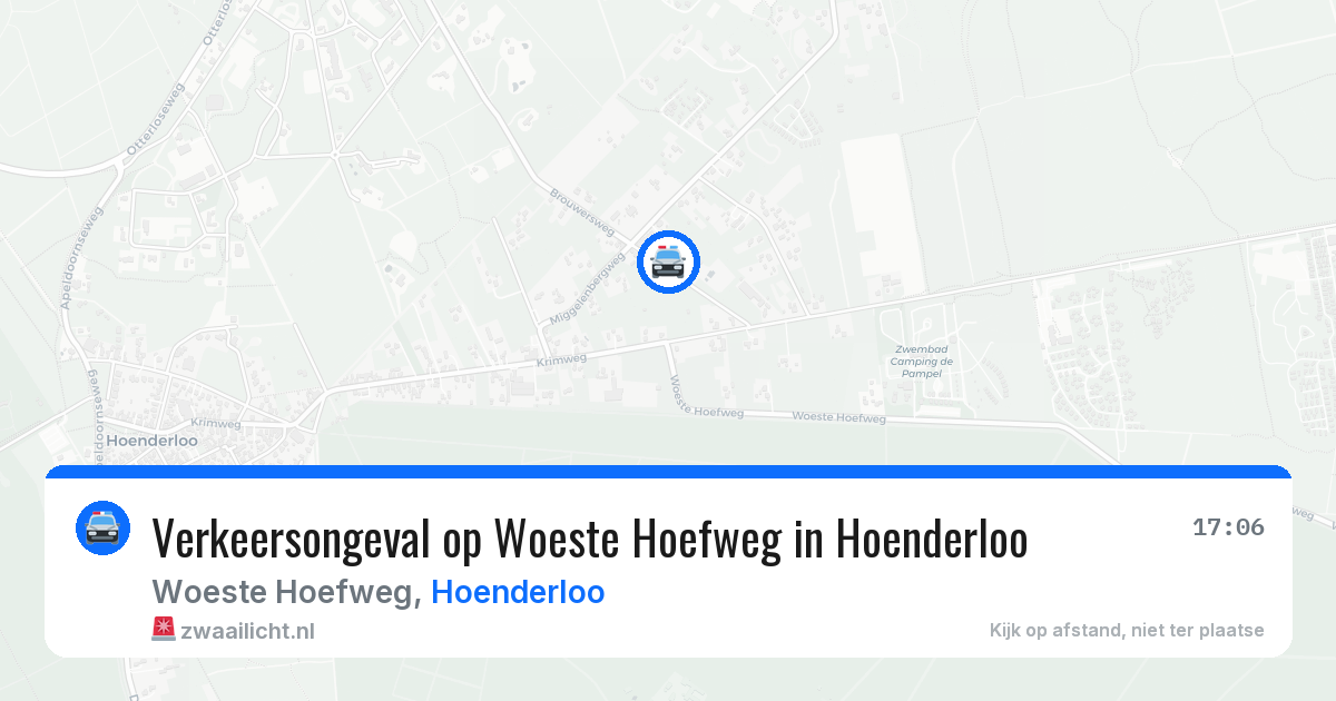 Verkeersongeval op Woeste Hoefweg in Hoenderloo — 3 apr 2026