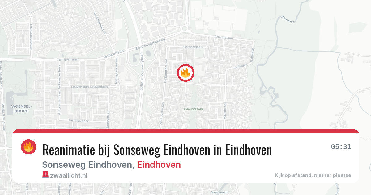 Reanimatie bij Sonseweg Eindhoven in Eindhoven — 3 jun 2026