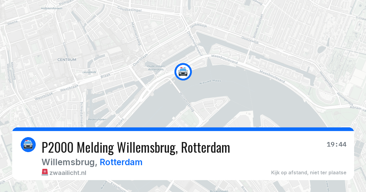 P2000 Melding Willemsbrug, Rotterdam — 18 jun 2026