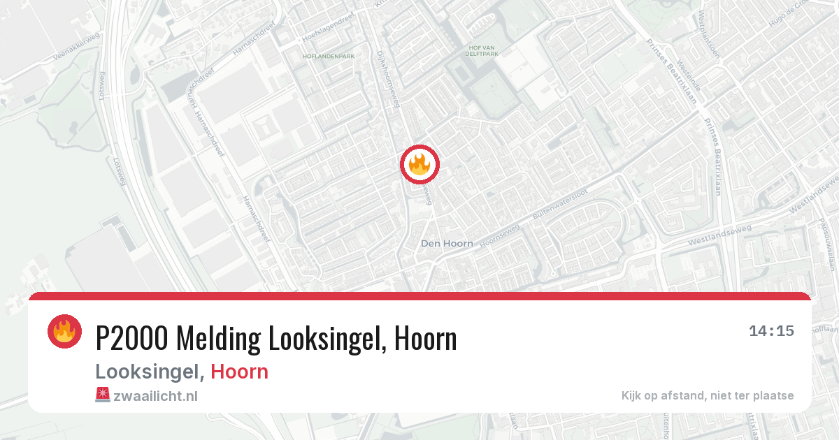 P2000 Melding Looksingel, Hoorn — 8 feb 2026