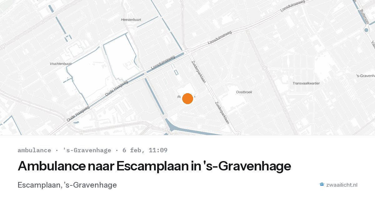Ambulance naar Escamplaan in 's-Gravenhage — 6 feb 2026