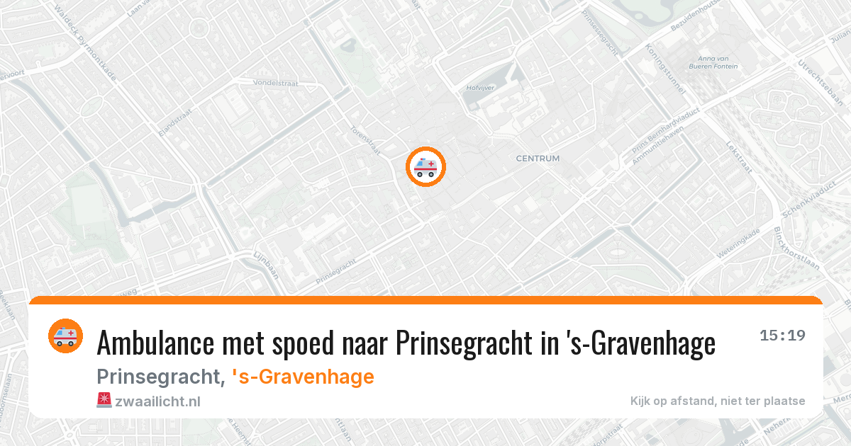 Ambulance met spoed naar Prinsegracht in 's-Gravenhage — 2 aug 2026