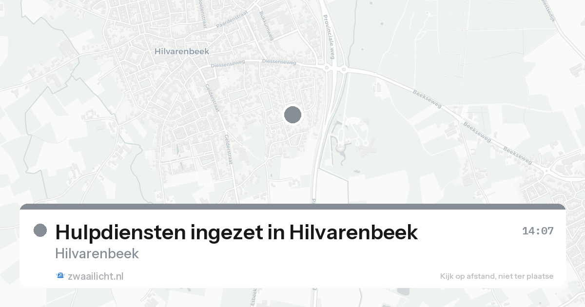 Hulpdiensten ingezet in Hilvarenbeek — 22 aug 2026 | 🚨 Zwaailicht.nl