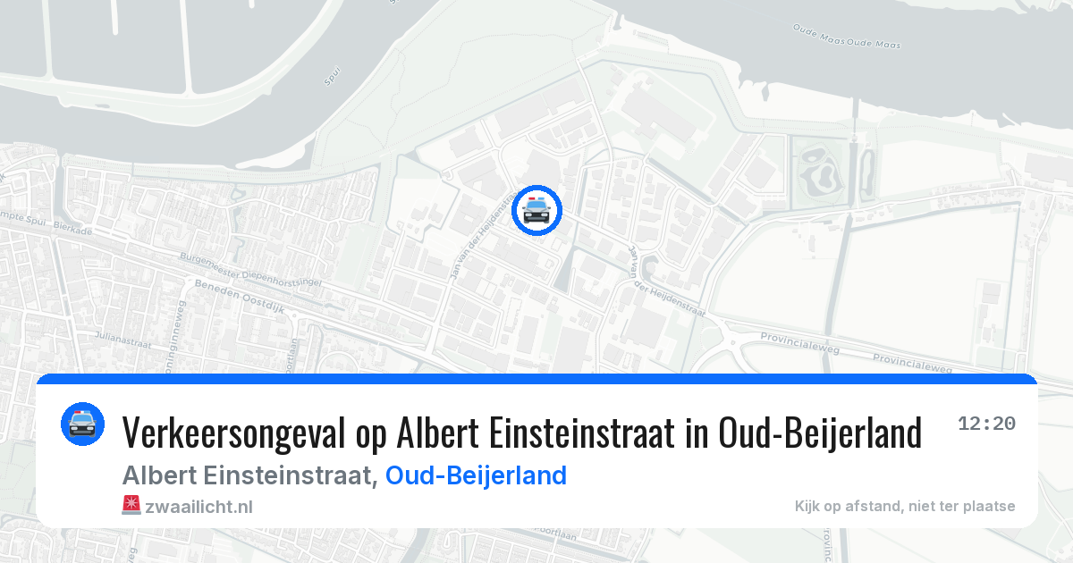 Verkeersongeval op Albert Einsteinstraat in Oud-Beijerland — 8 aug 2026
