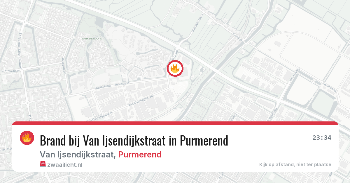Brand bij Van Ijsendijkstraat in Purmerend — 26 jan 2026