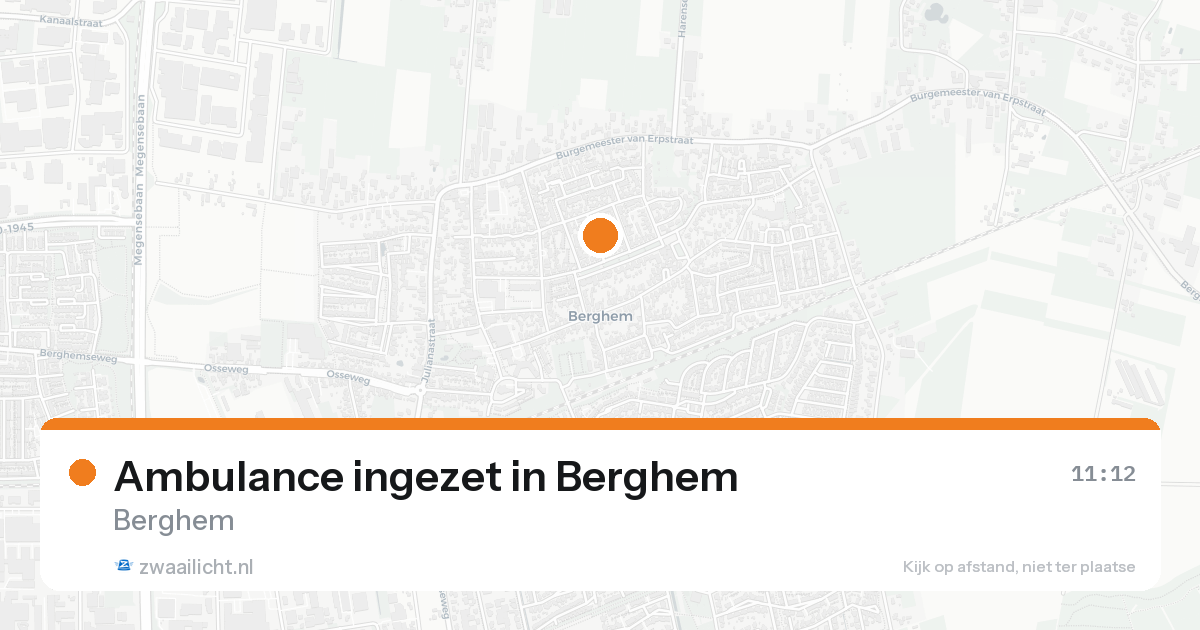 Ambulance ingezet in Berghem — 31 jan 2026