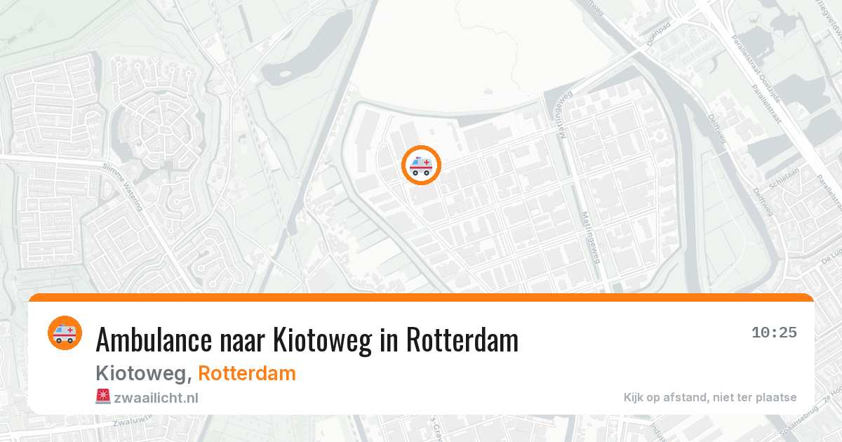 Ambulance naar Kiotoweg in Rotterdam — 14 aug 2026