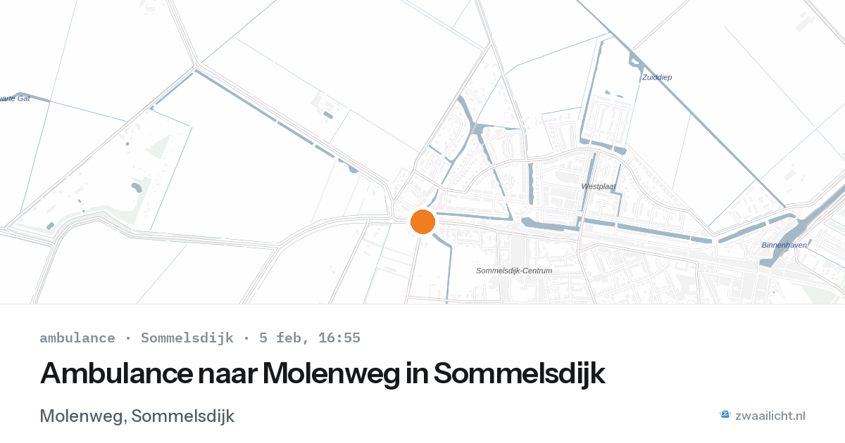 Ambulance naar Molenweg in Sommelsdijk — 5 feb 2026