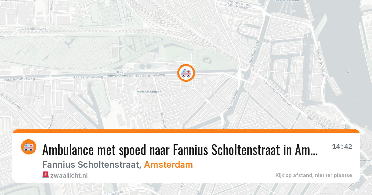 Ambulance met spoed naar Fannius Scholtenstraat in Amsterdam — 16 apr 2026