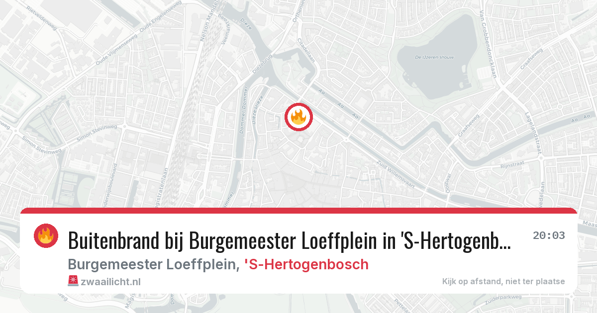 Buitenbrand bij Burgemeester Loeffplein in 'S-Hertogenbosch — 29 apr 2026