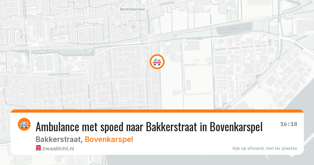 Ambulance met spoed naar Bakkerstraat in Bovenkarspel — 19 feb 2026