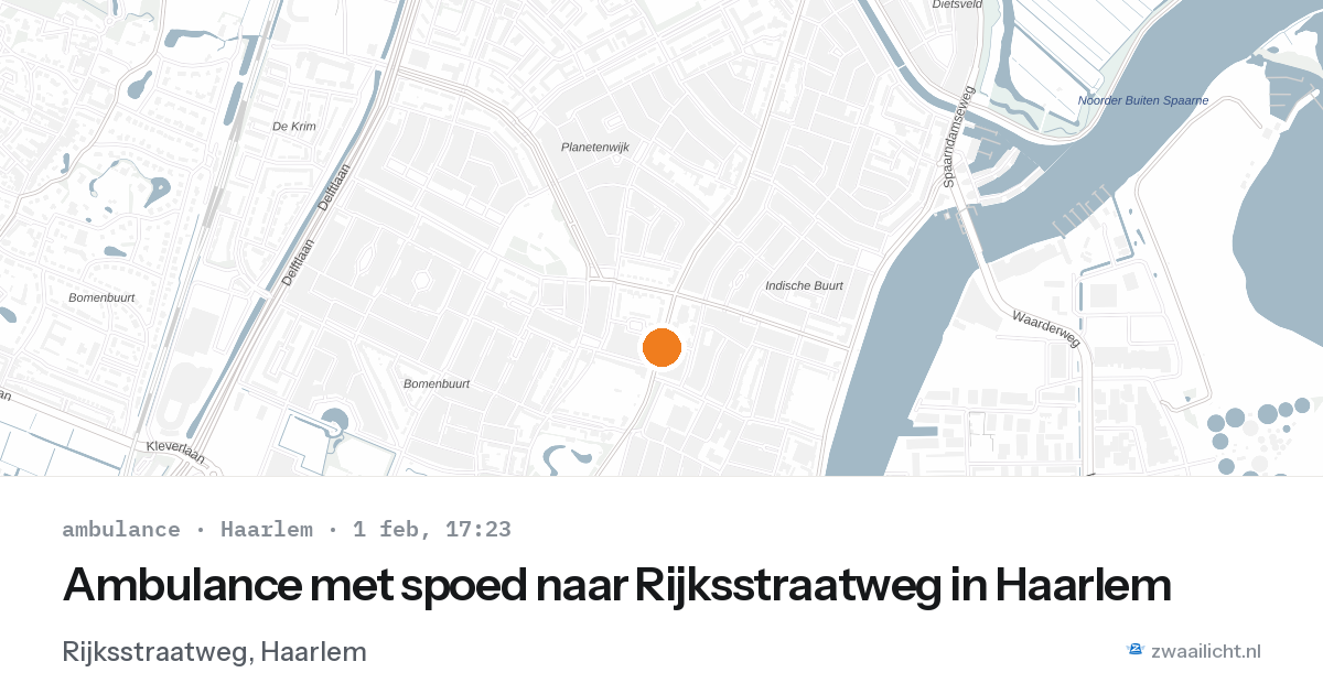 Ambulance met spoed naar Rijksstraatweg in Haarlem — 1 feb 2026