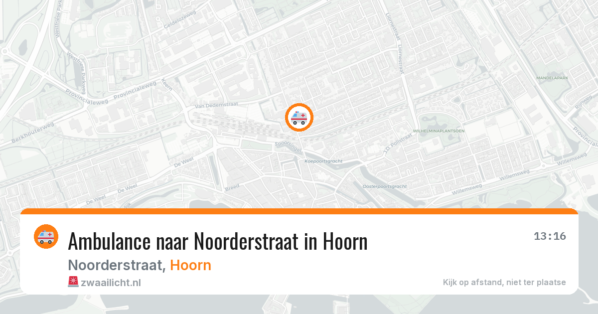 Ambulance naar Noorderstraat in Hoorn — 2 jun 2026