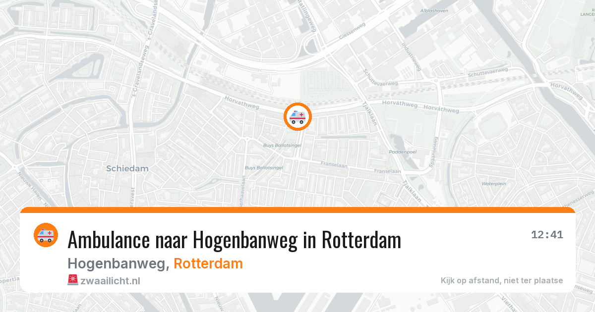 Ambulance naar Hogenbanweg in Rotterdam — 3 jul 2026