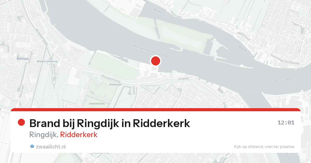 Brand bij Ringdijk in Ridderkerk — 23 aug 2026