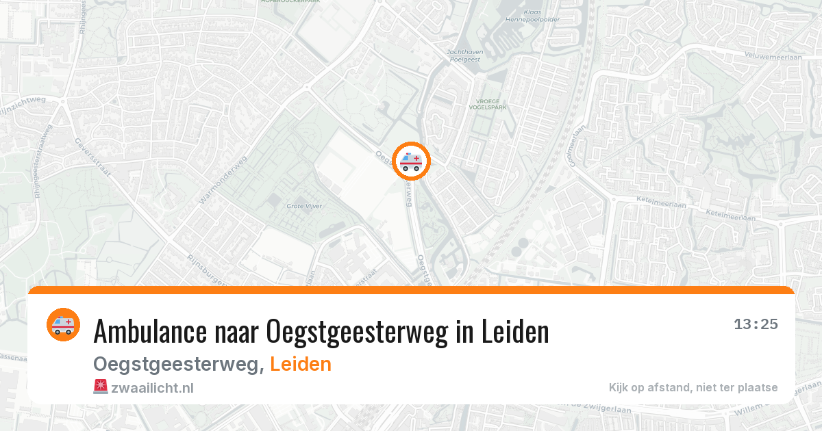 Ambulance naar Oegstgeesterweg in Leiden — 11 aug 2026