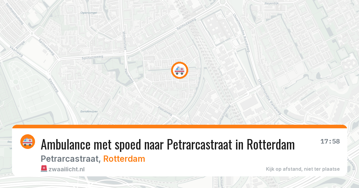 Ambulance met spoed naar Petrarcastraat in Rotterdam — 4 mei 2026
