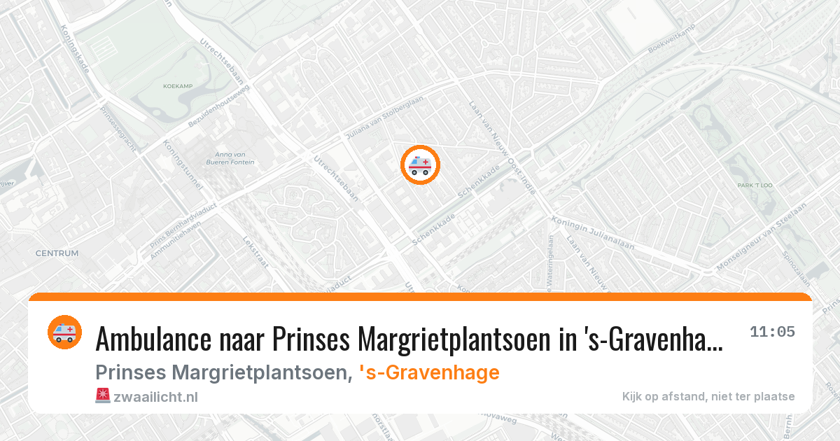Ambulance naar Prinses Margrietplantsoen in 's-Gravenhage — 11 aug 2026