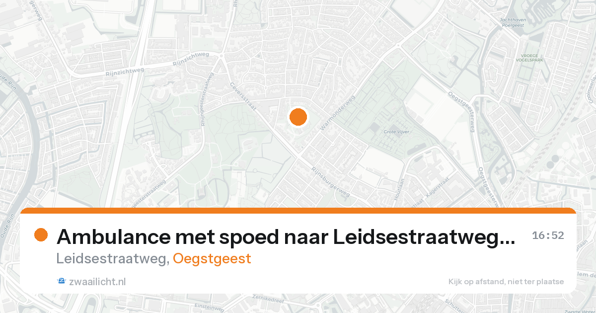 Ambulance met spoed naar Leidsestraatweg in Oegstgeest — 26 mei 2026