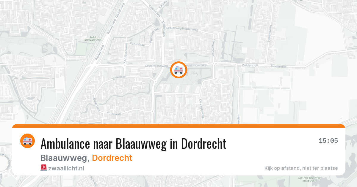 Ambulance naar Blaauwweg in Dordrecht — 21 jul 2026