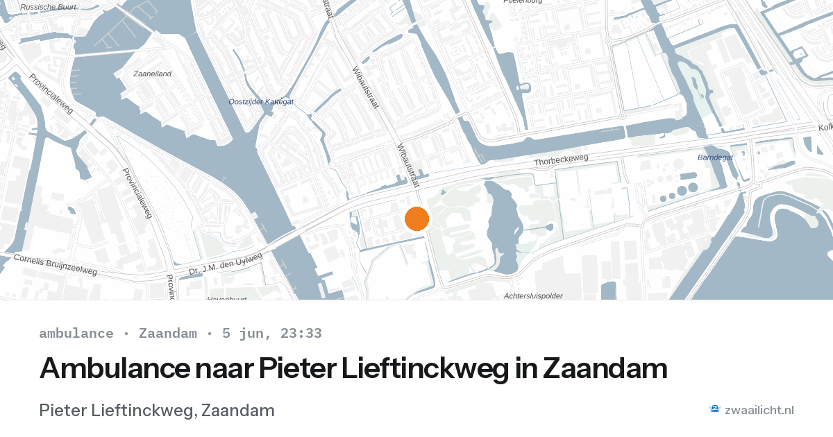 Ambulance naar Pieter Lieftinckweg in Zaandam — 5 jun 2026