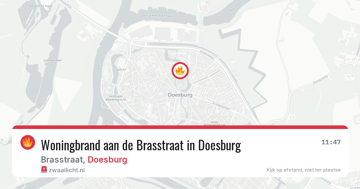 Woningbrand aan de Brasstraat in Doesburg — 6 mei 2026